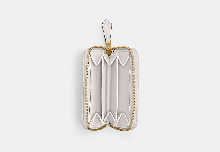 Essential Small Zip Around Card Case With Pillow Quilting