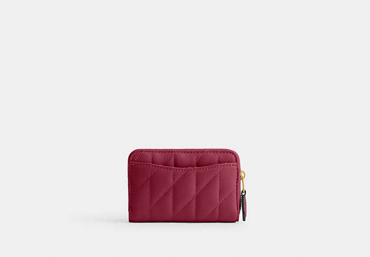 Essential Small Zip Around Card Case With Pillow Quilting