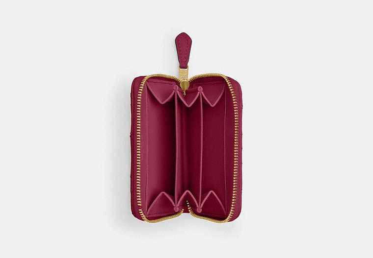 Essential Small Zip Around Card Case With Pillow Quilting
