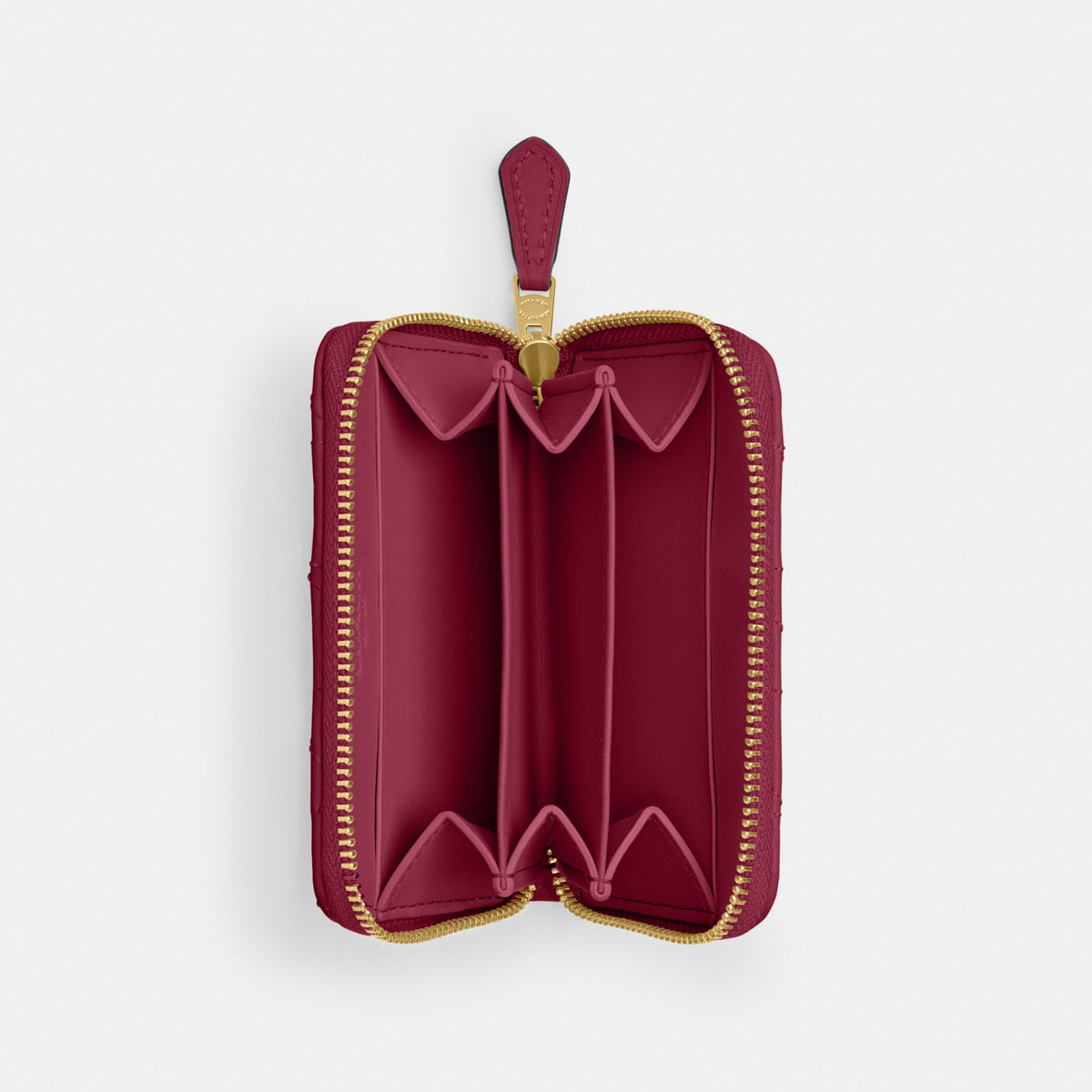 Essential Small Zip Around Card Case With Pillow Quilting