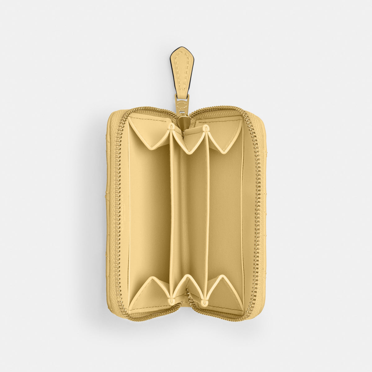 Essential Small Zip Around Card Case With Pillow Quilting
