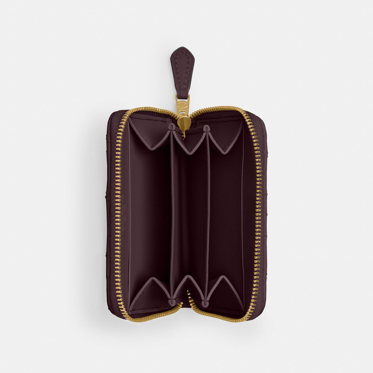 Essential Small Zip Around Card Case With Pillow Quilting