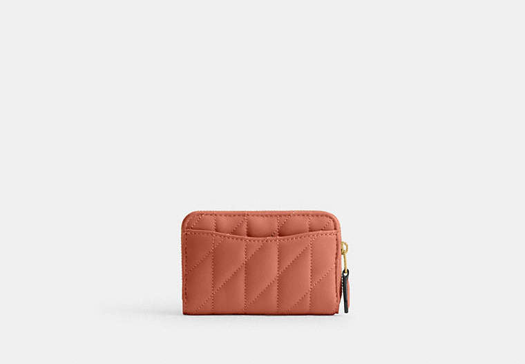 Essential Small Zip Around Card Case With Pillow Quilting