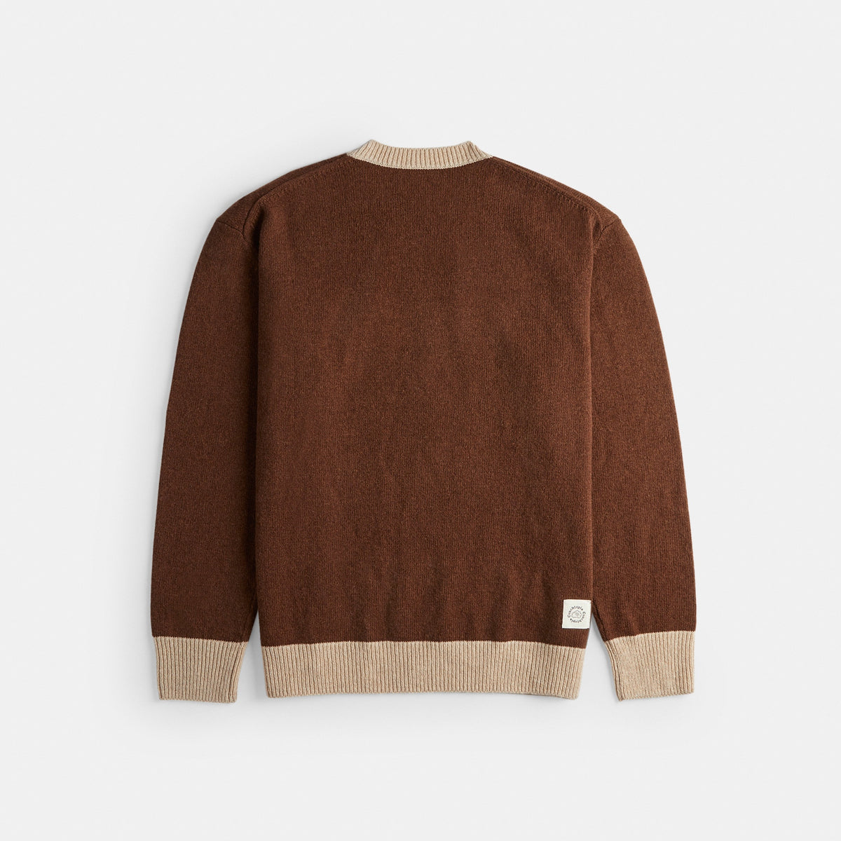 Crewneck Sweater With Intarsia Star Frog Graphic