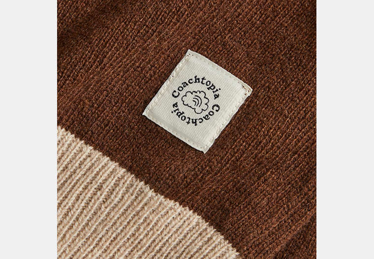 Crewneck Sweater With Intarsia Star Frog Graphic