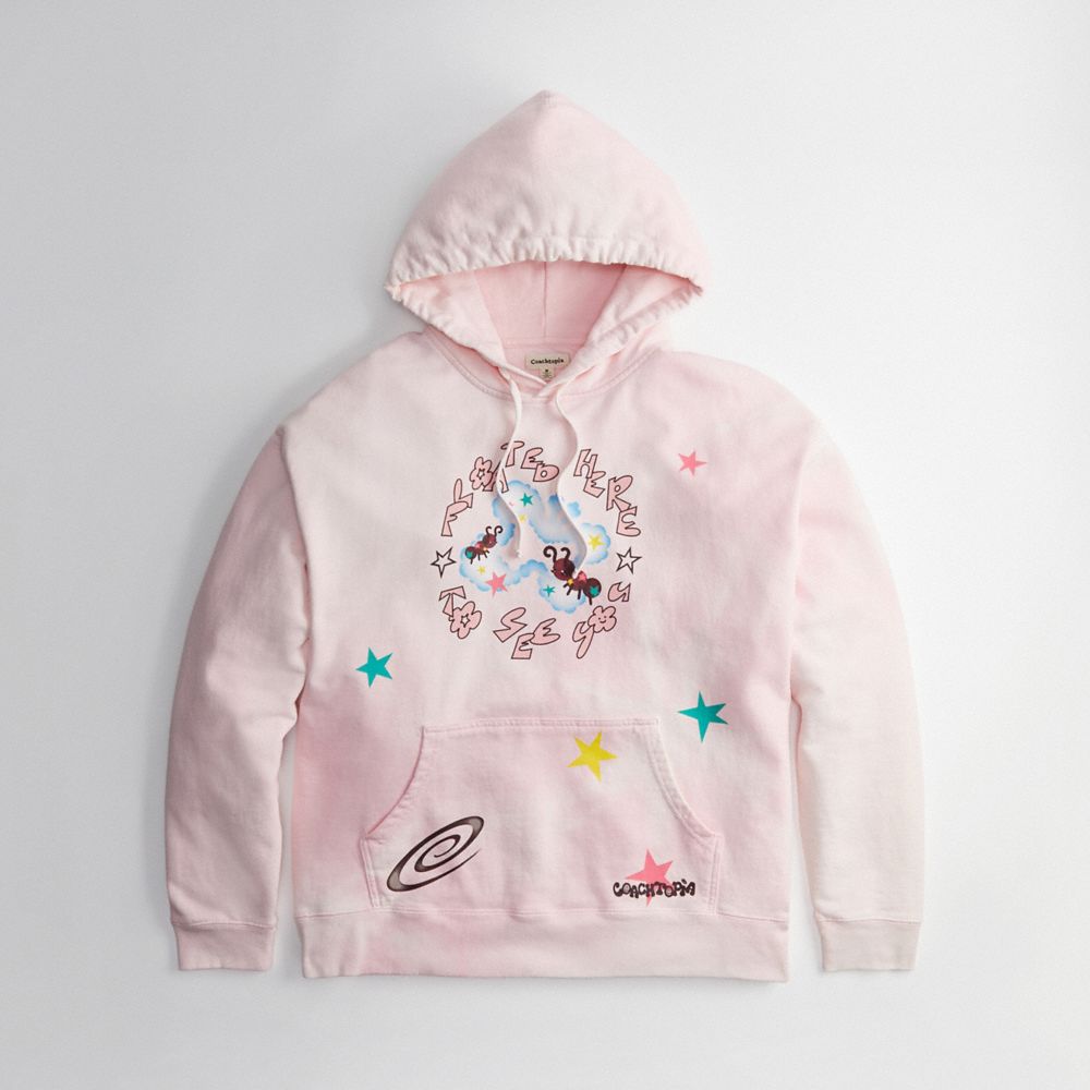 Hoodie With Floated Here To See You Print