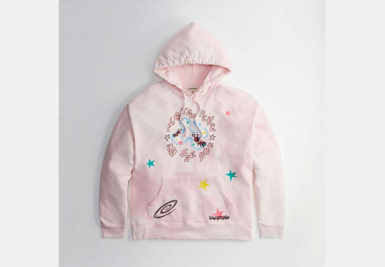 Hoodie With Floated Here To See You Print