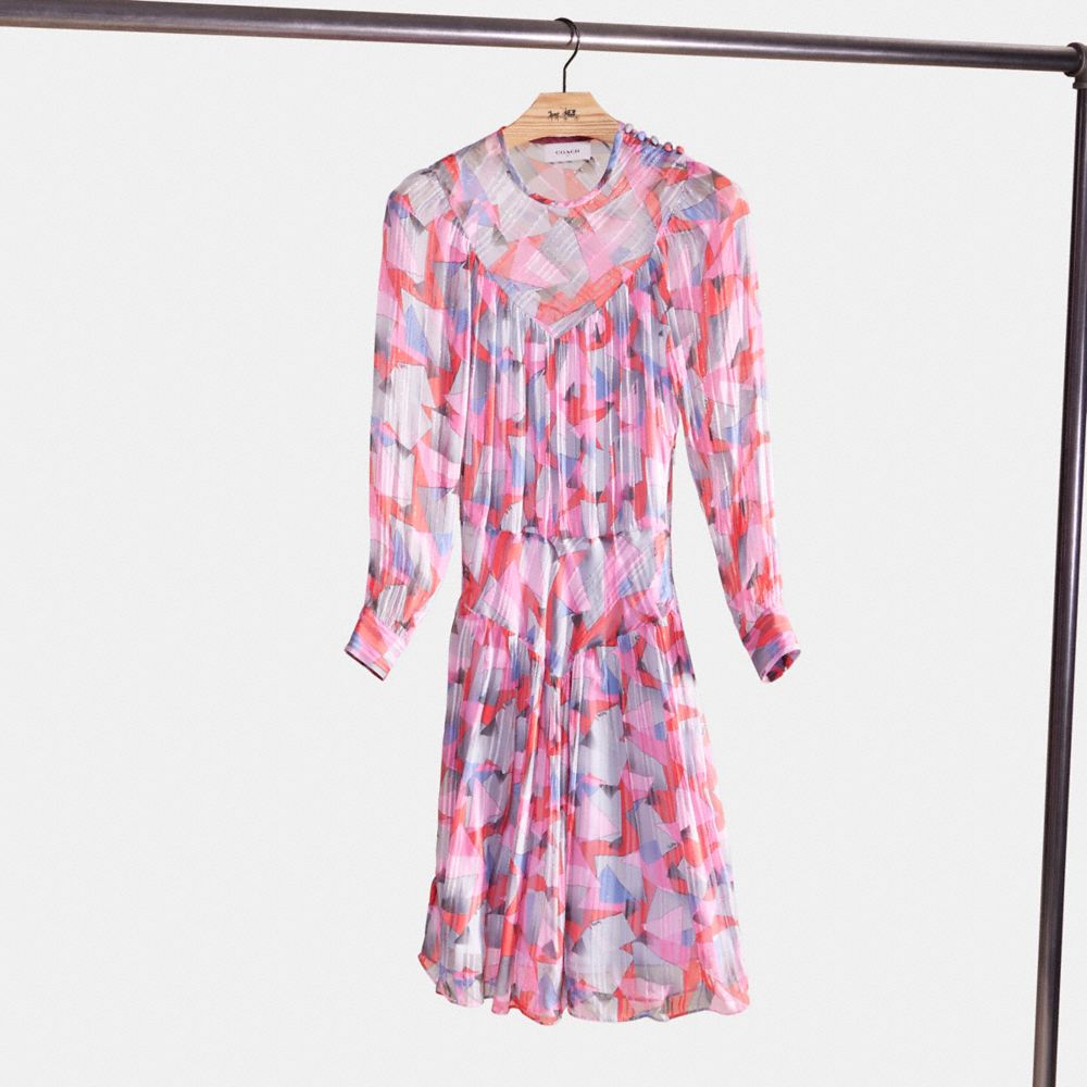 Restored Bold Geo Yoke Dress