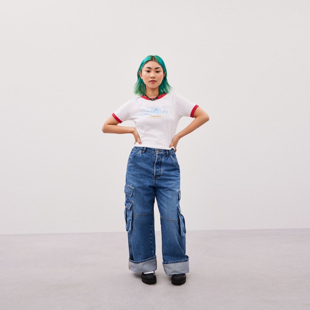 Denim Cargo Pants