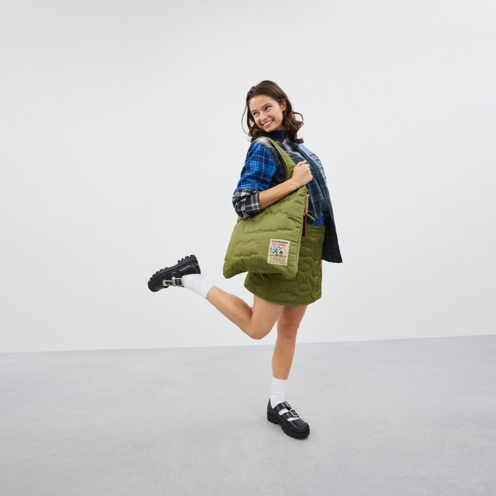 Coachtopia Loop Flat Tote With Cloud Quilting