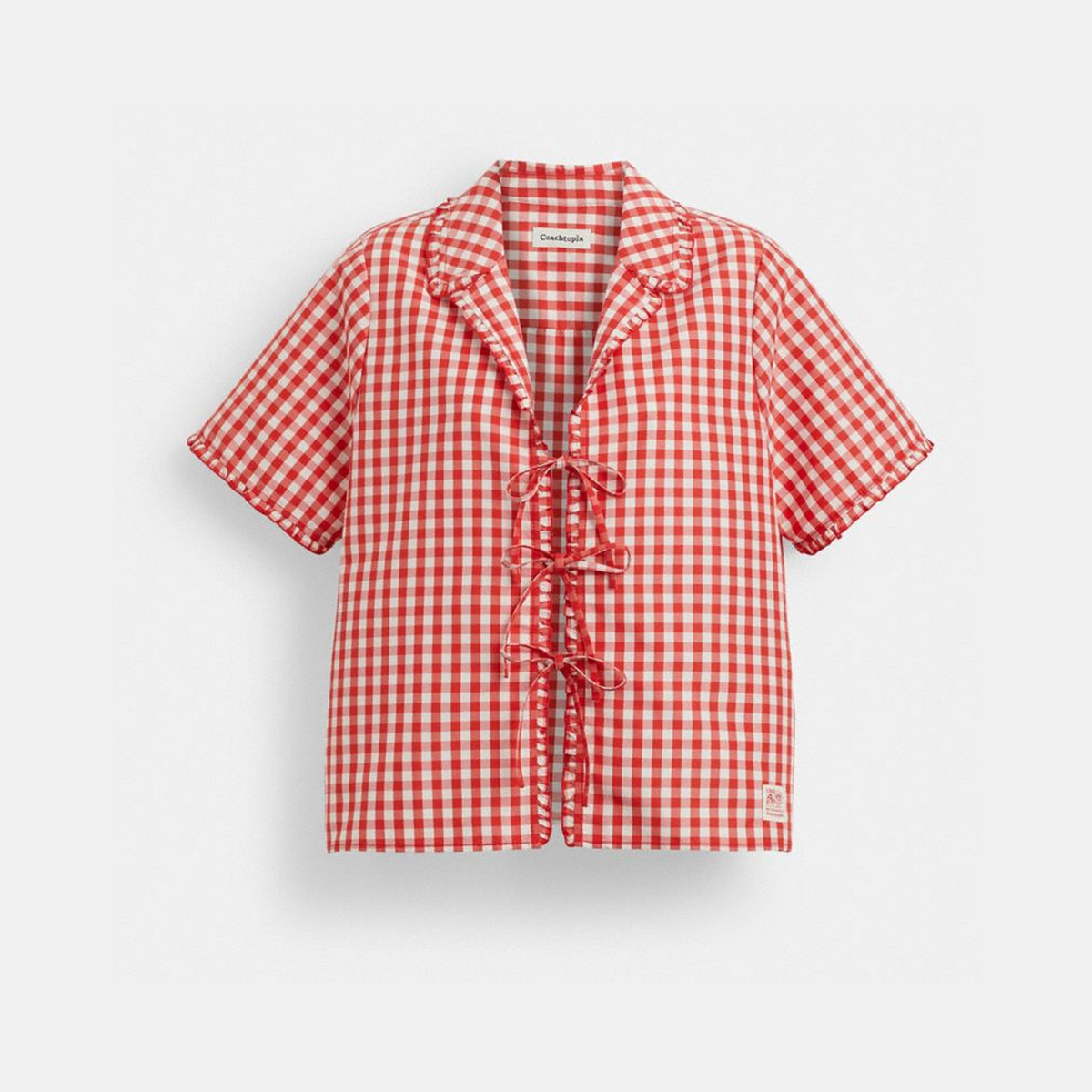 Coachtopia Loop Gingham Tie-Front Shirt