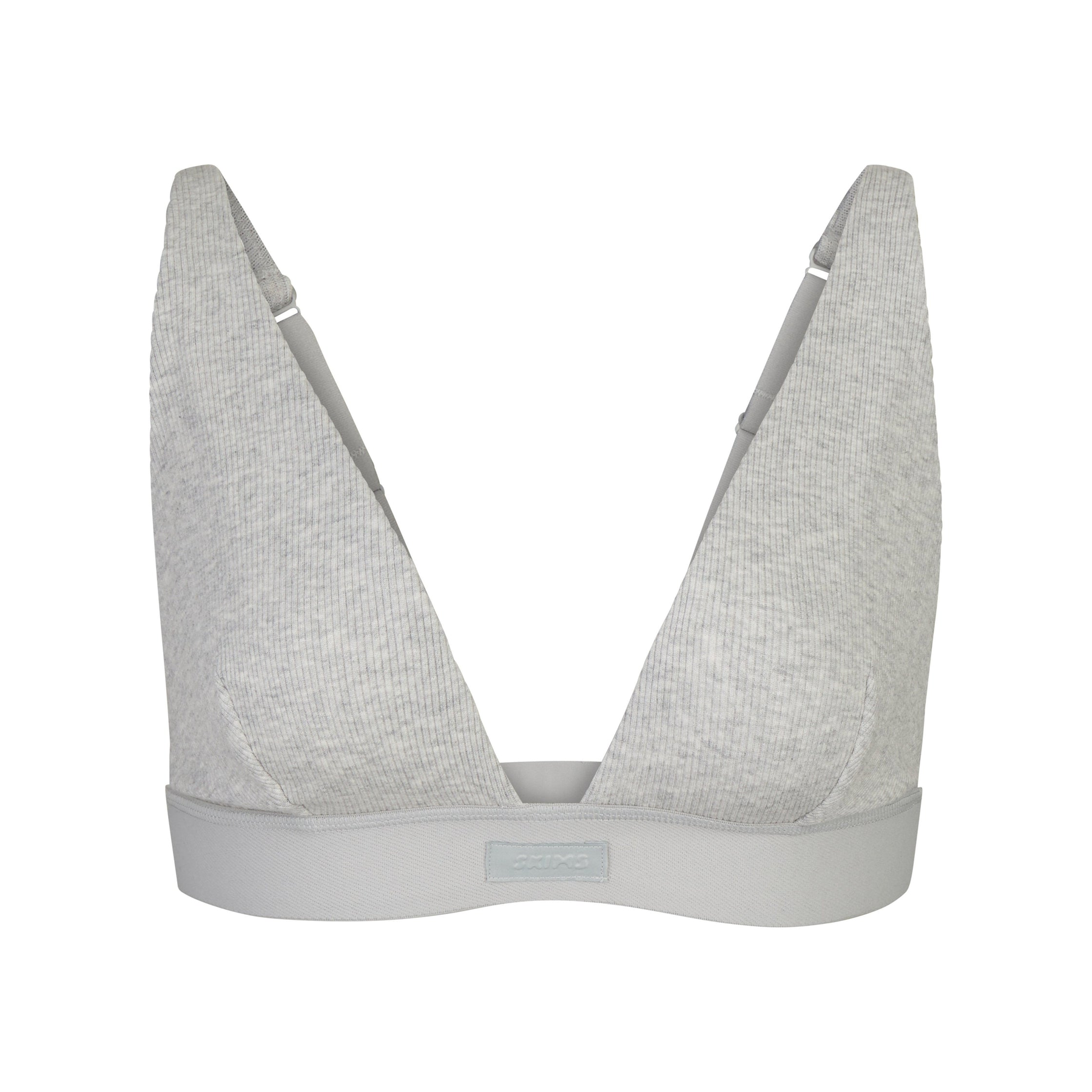 Cotton Rib Plunge Bralette