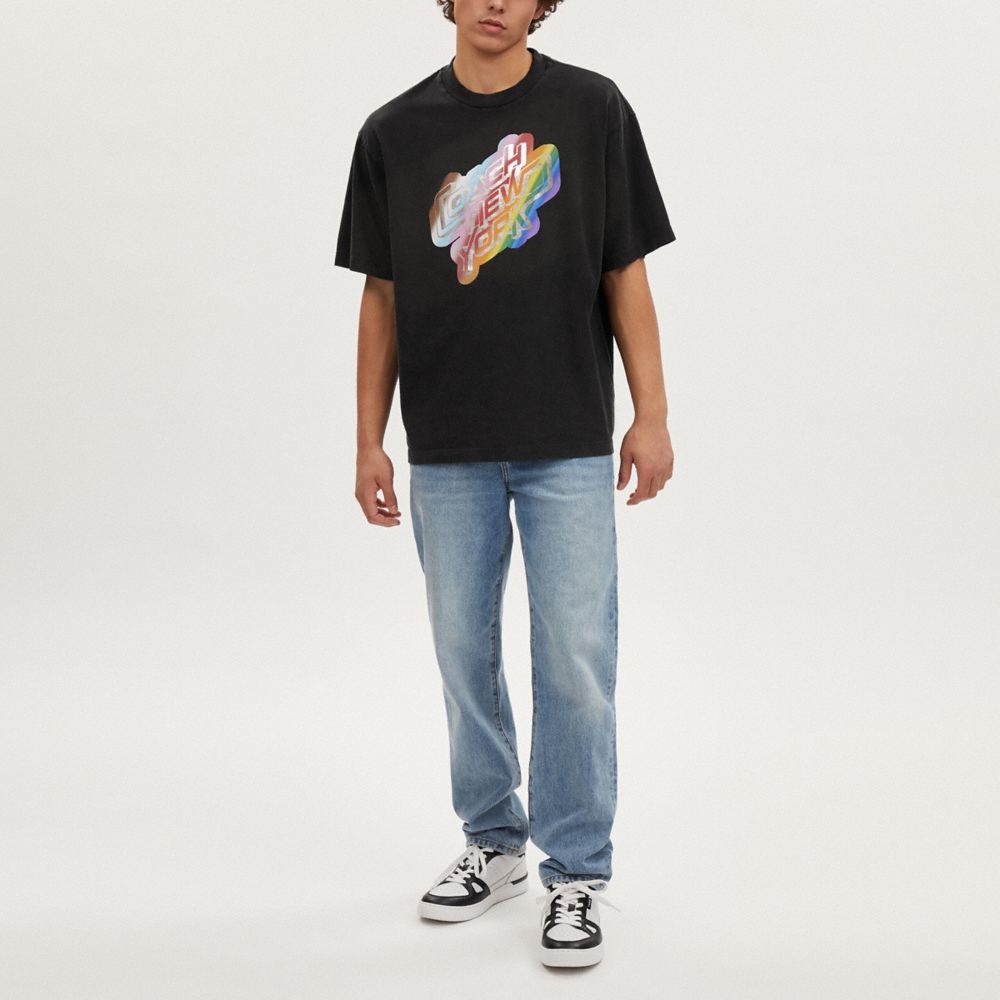 Rainbow New York T Shirt In Organic Cotton