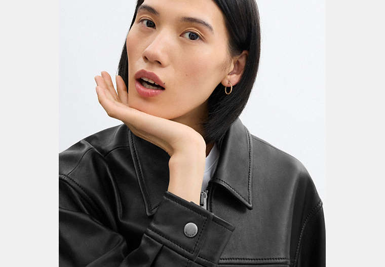 Oversized Leather Jacket
