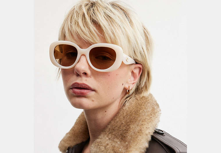 C Hardware Round Sunglasses