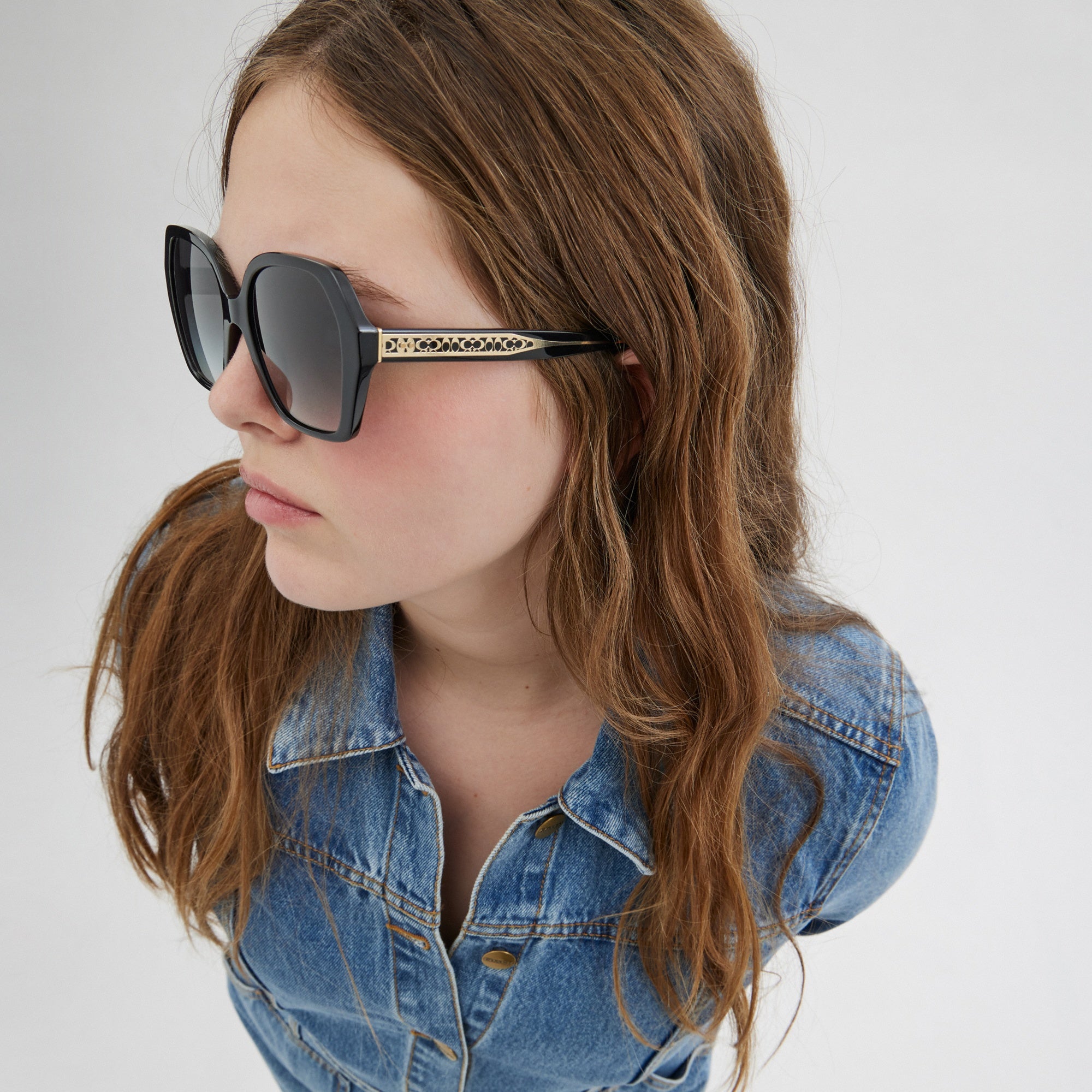 Signature Ombré Geometric Square Sunglasses