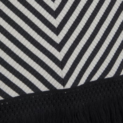 Cream Fringed Stripe Tank Top