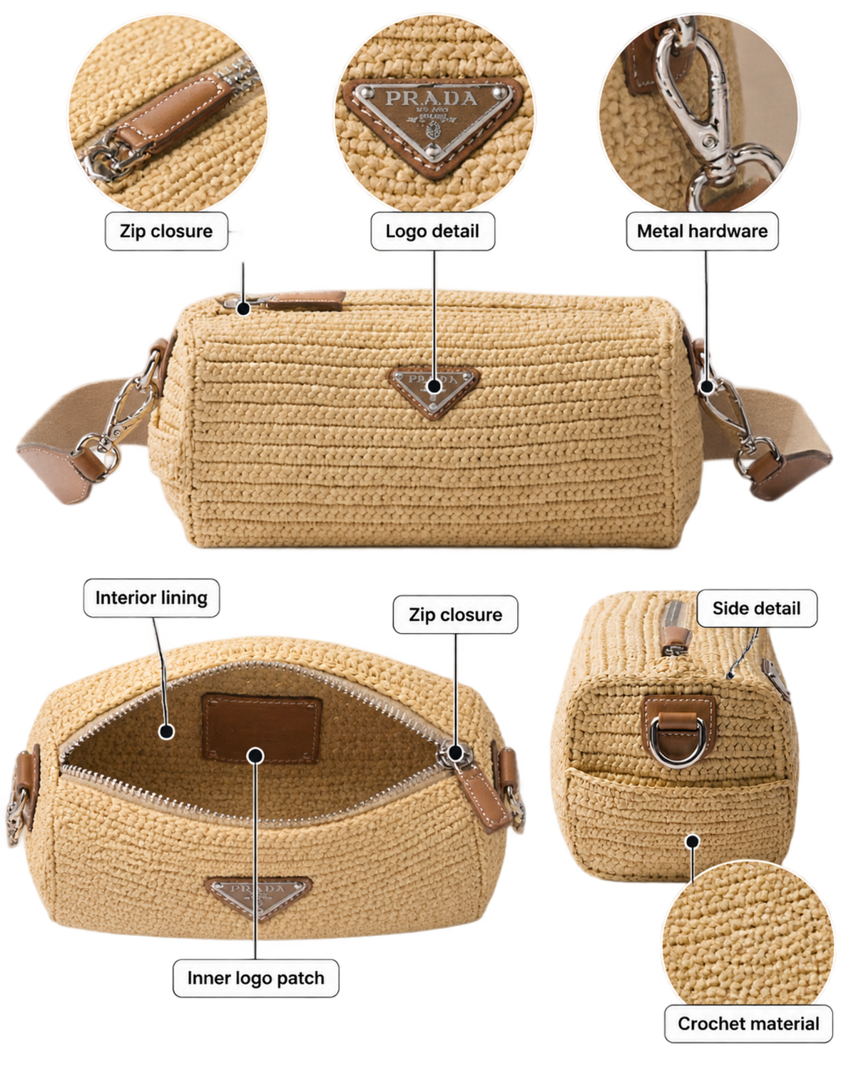 Crochet shoulder bag