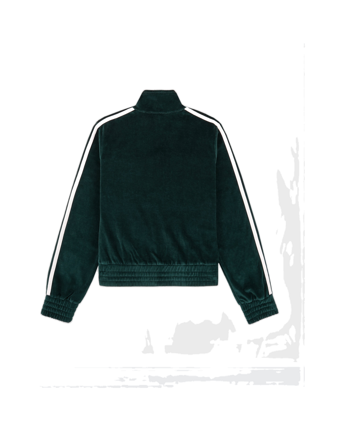 Crown Tennis Elio Velour Track Jacket - Forest/Ecru