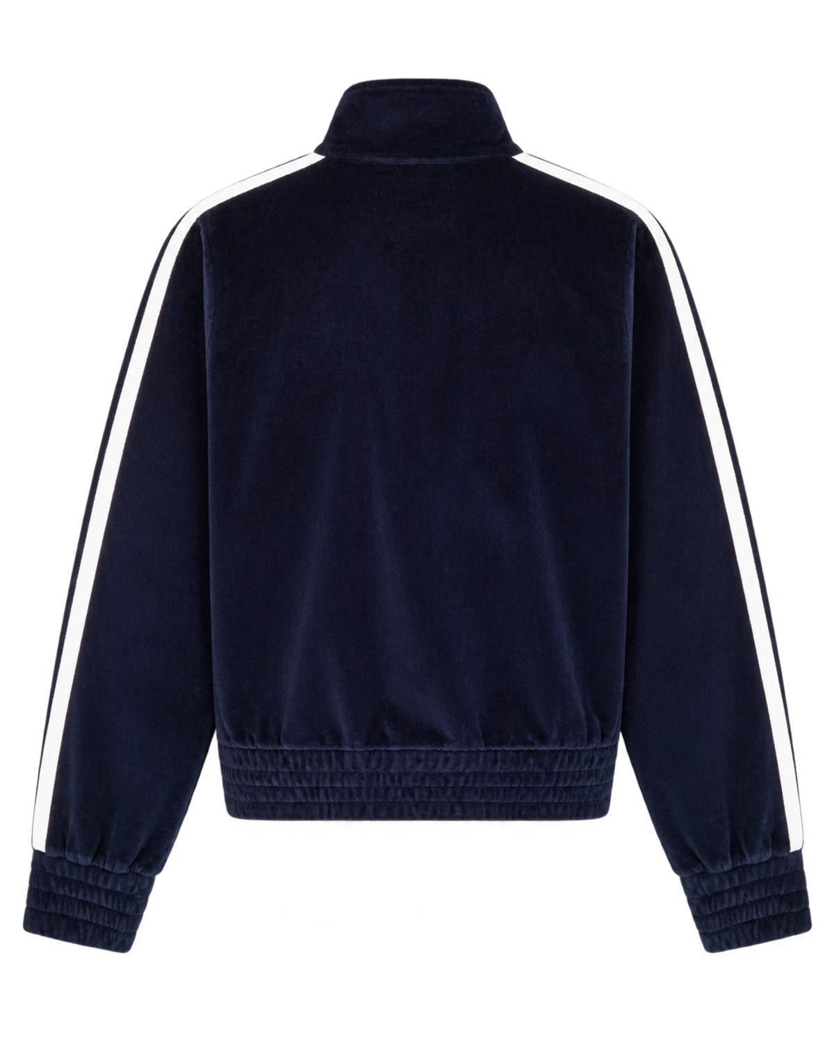 Crown Tennis Elio Velour Track Jacket - Navy/Ecru