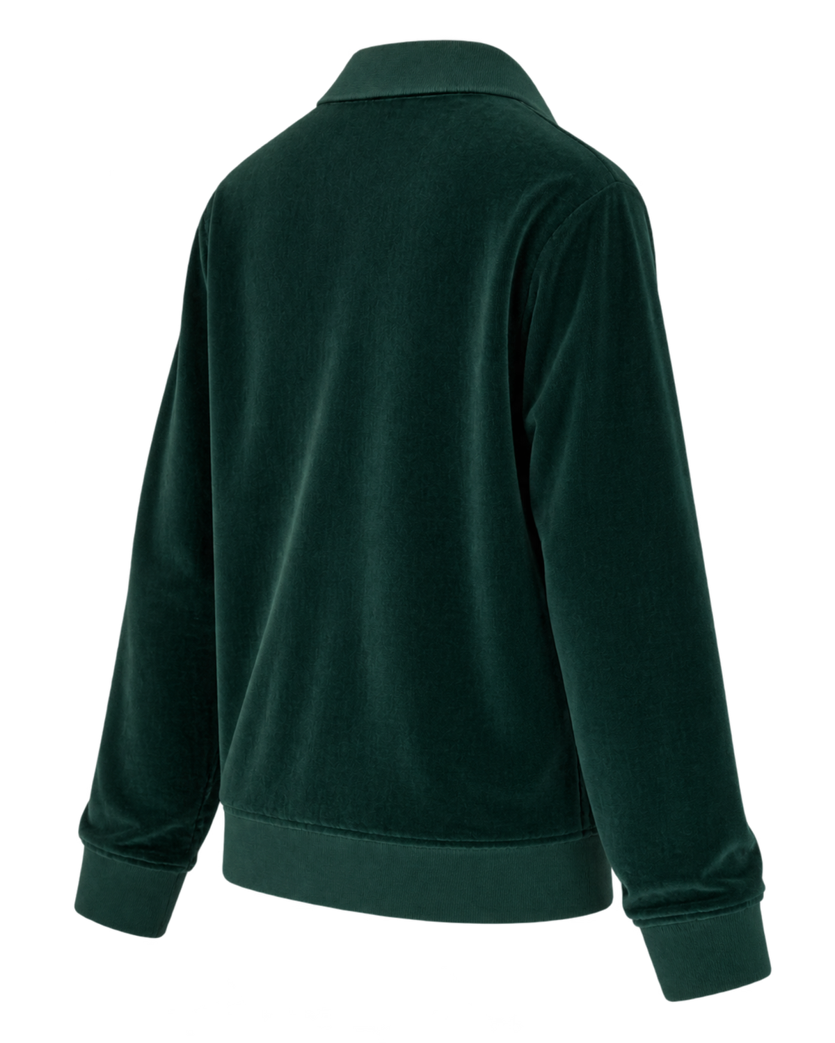 Crown Tennis Velour Polo - Forest/Ecru
