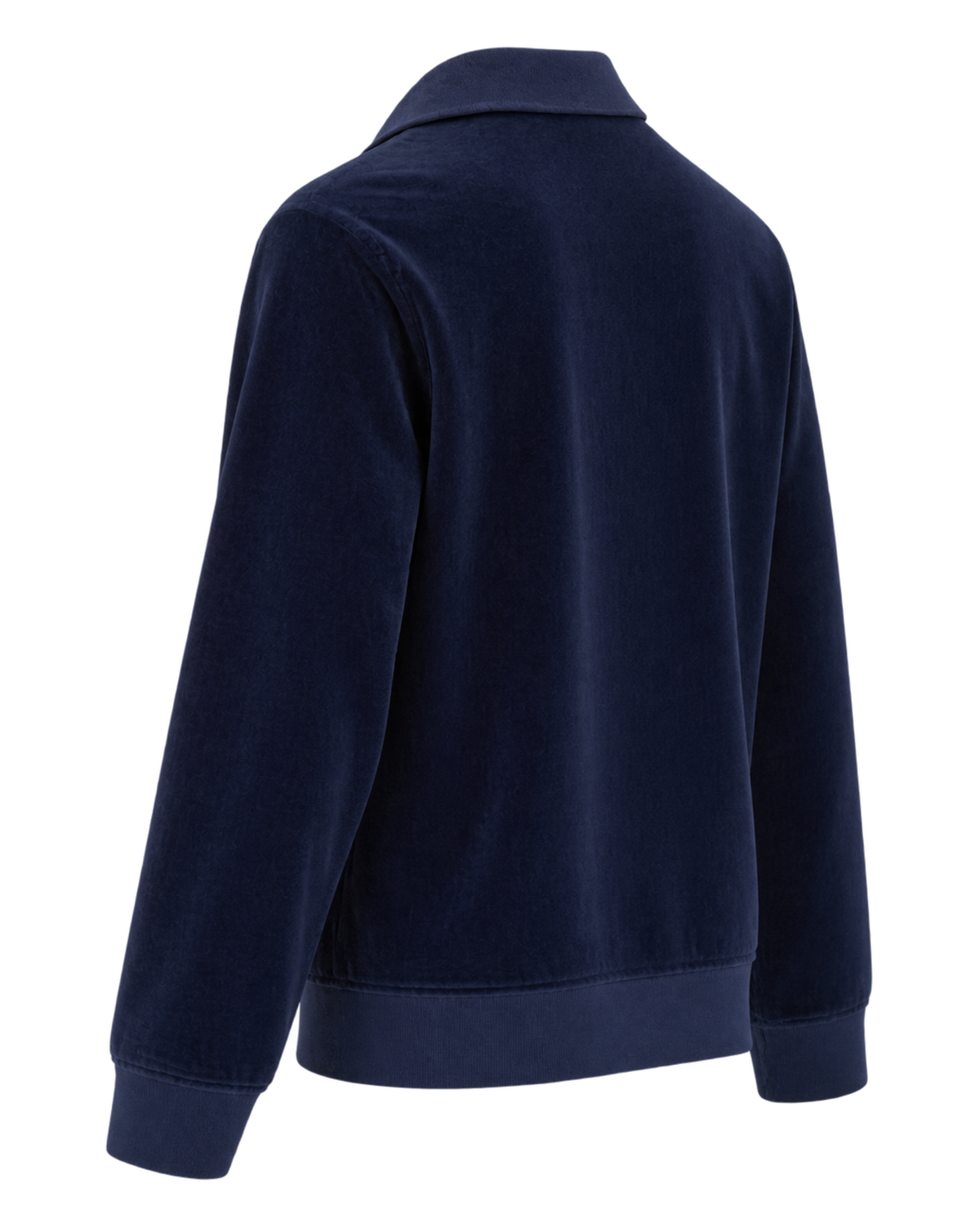 Crown Tennis Velour Polo - Navy/Ecru