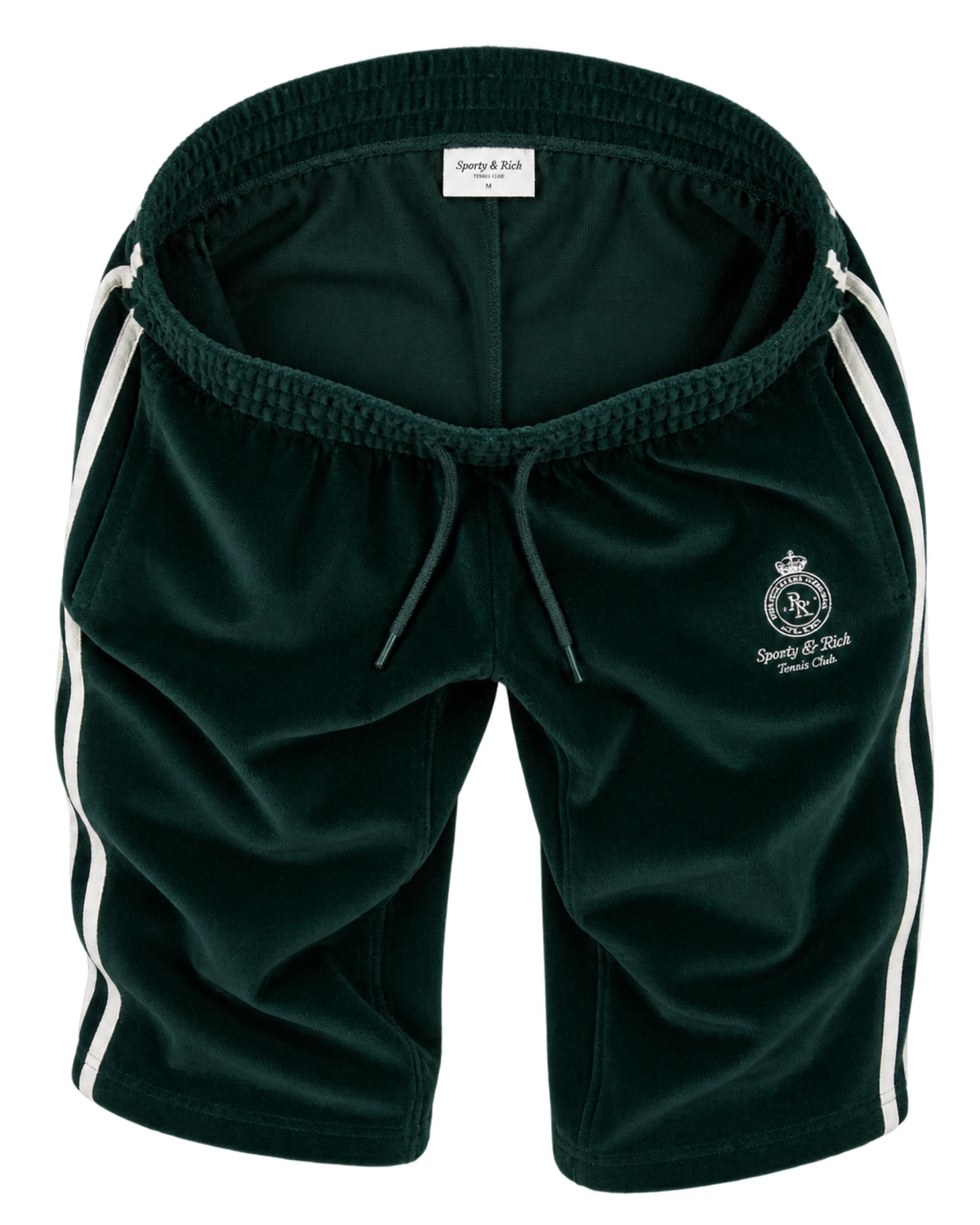 Crown Tennis Velour Sweatpant - Forest/Ecru