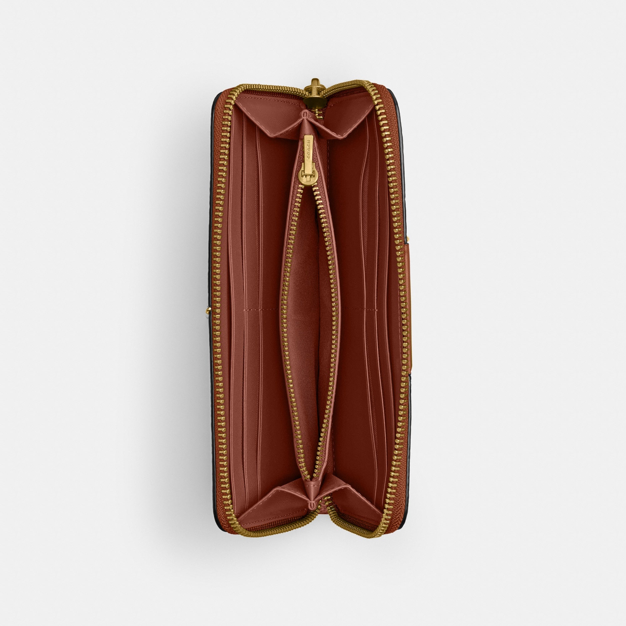 Essential Slim Accordion Zip Wallet In Signature Canvas