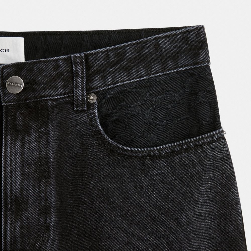 Black Taper Jeans In Organic Cotton