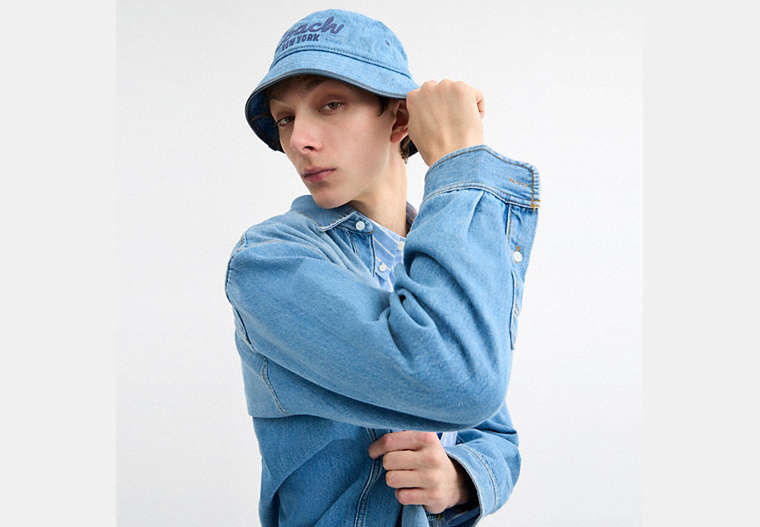 Coach 1941 Embroidered Denim Bucket Hat