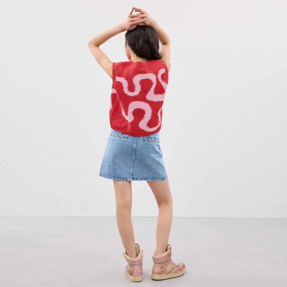 Coachtopia Cropped Crochet Tank Top