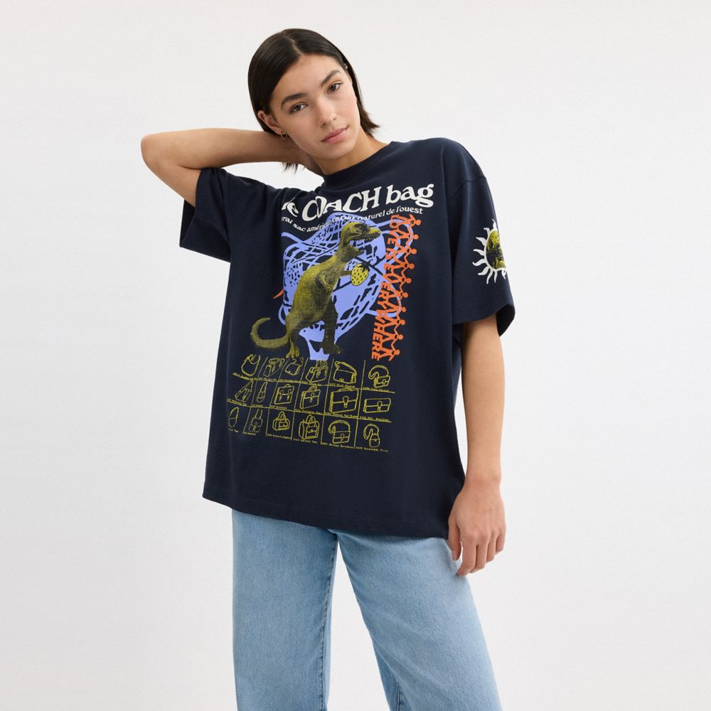 Graphic Relaxed T Shirt In Organic Cotton