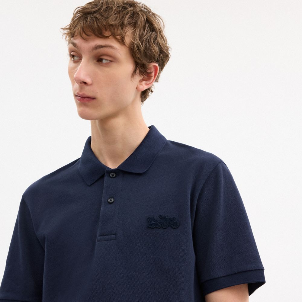 Horse And Carriage Classic Polo In Organic Cotton