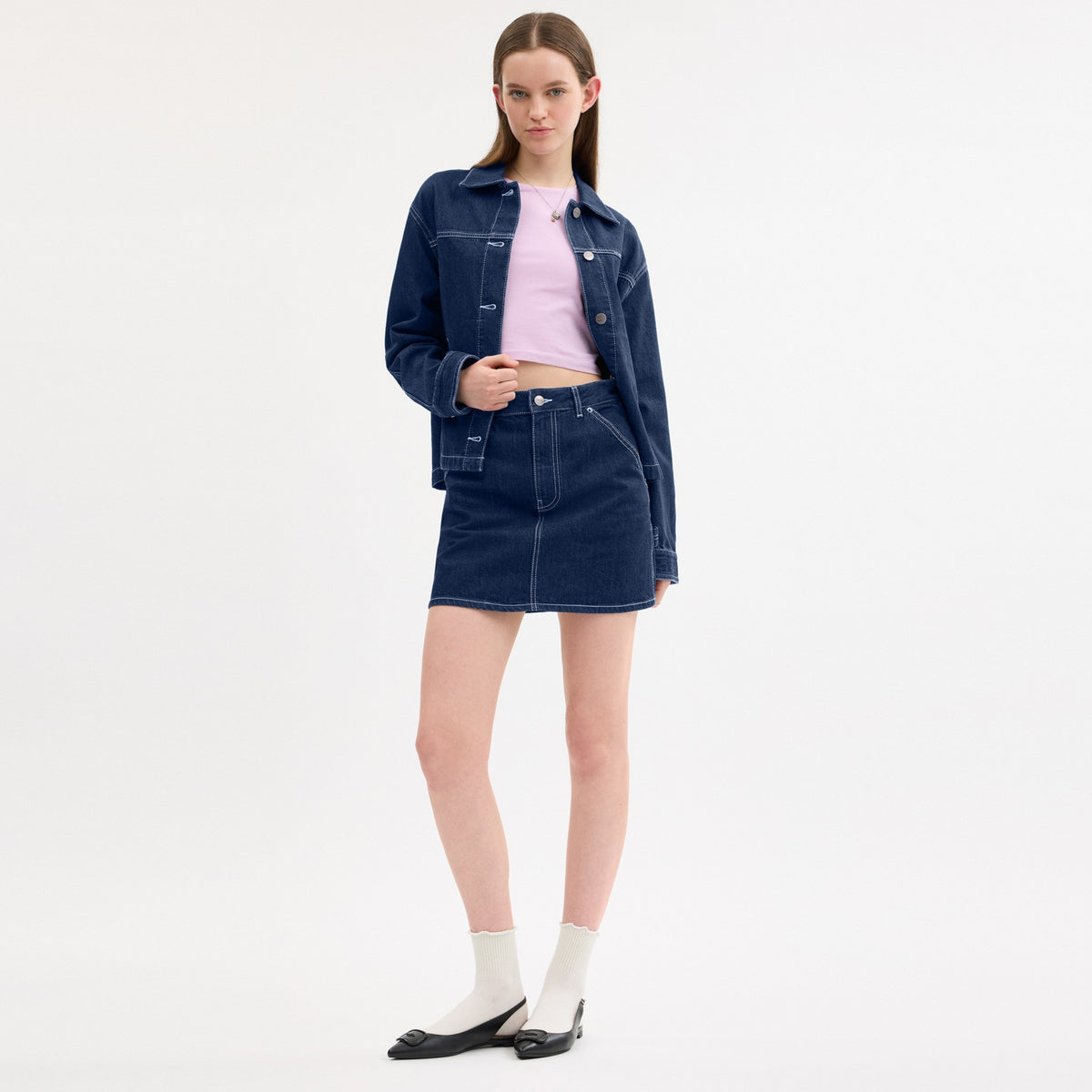 Denim Utility Skirt