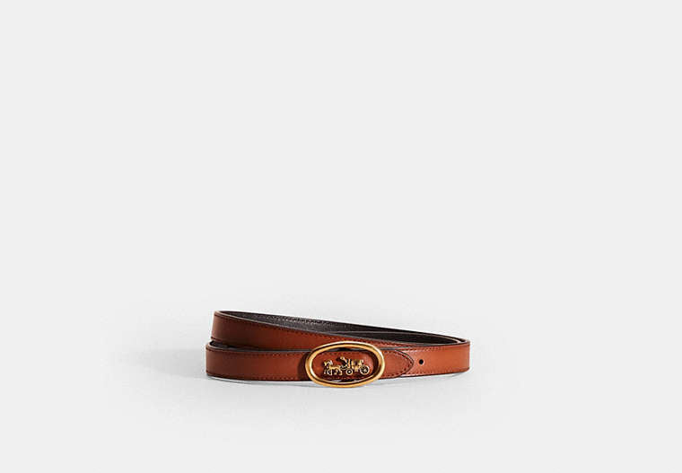 Restored Horse And Carriage Buckle Reversible Belt, 20 Mm