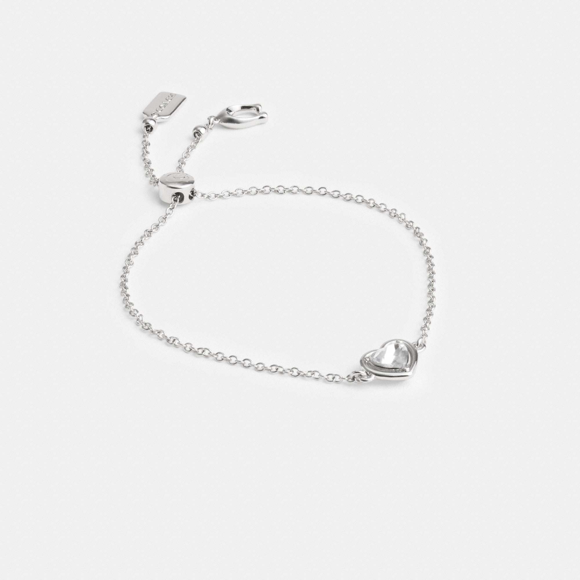 Halo Heart Slider Bracelet