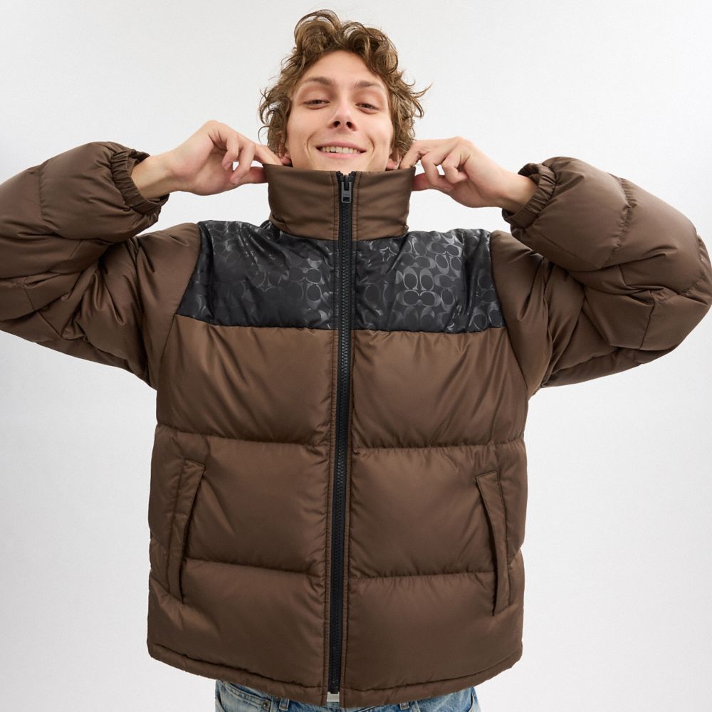 Down Puffer Jacket In Recycled Polyester
