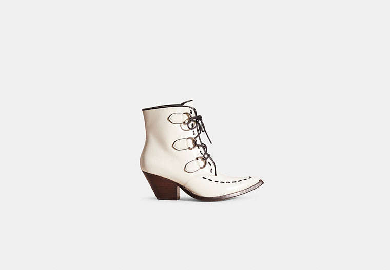 Restored Lace Up Chain Bootie