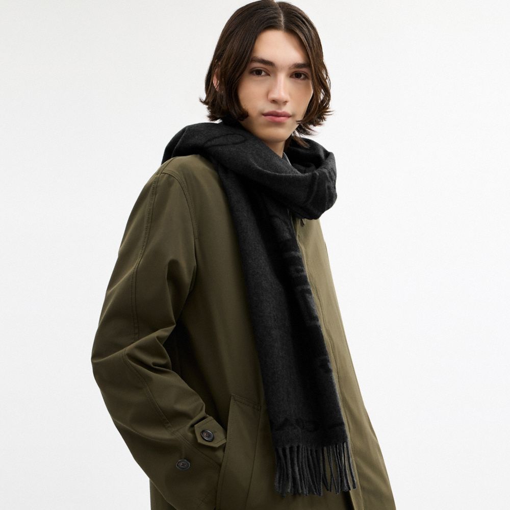 Horse And Carriage Print Oversized Muffler