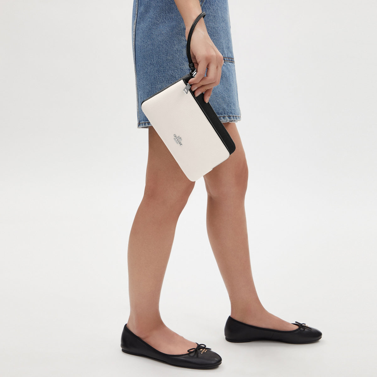 Double Zip Wristlet With Floral Print