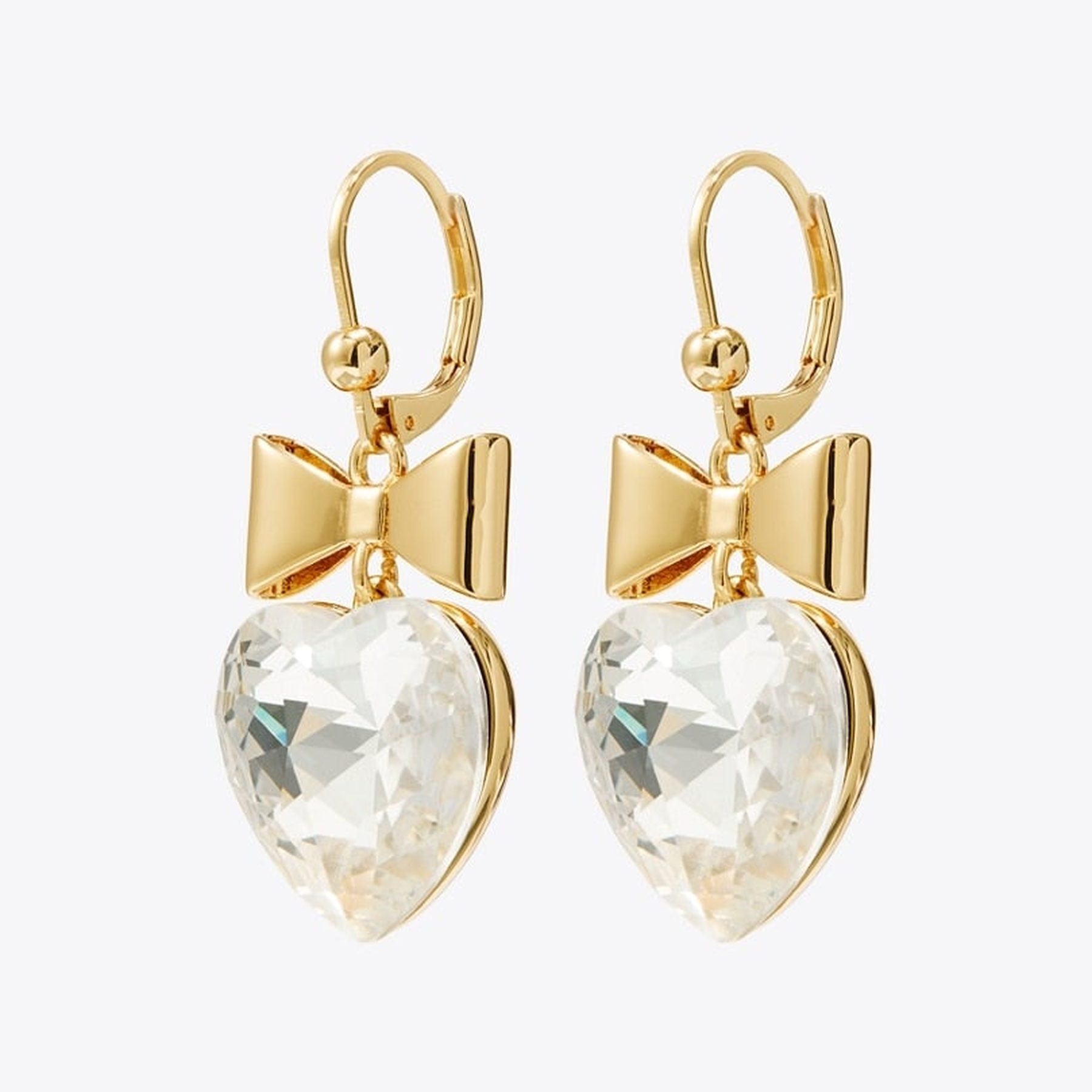 Curiosity Heart and Bow Earrings