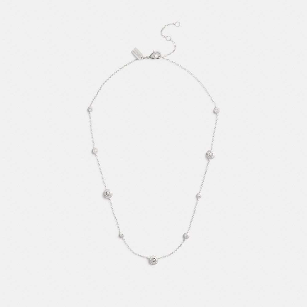 Open Circle Stone Necklace