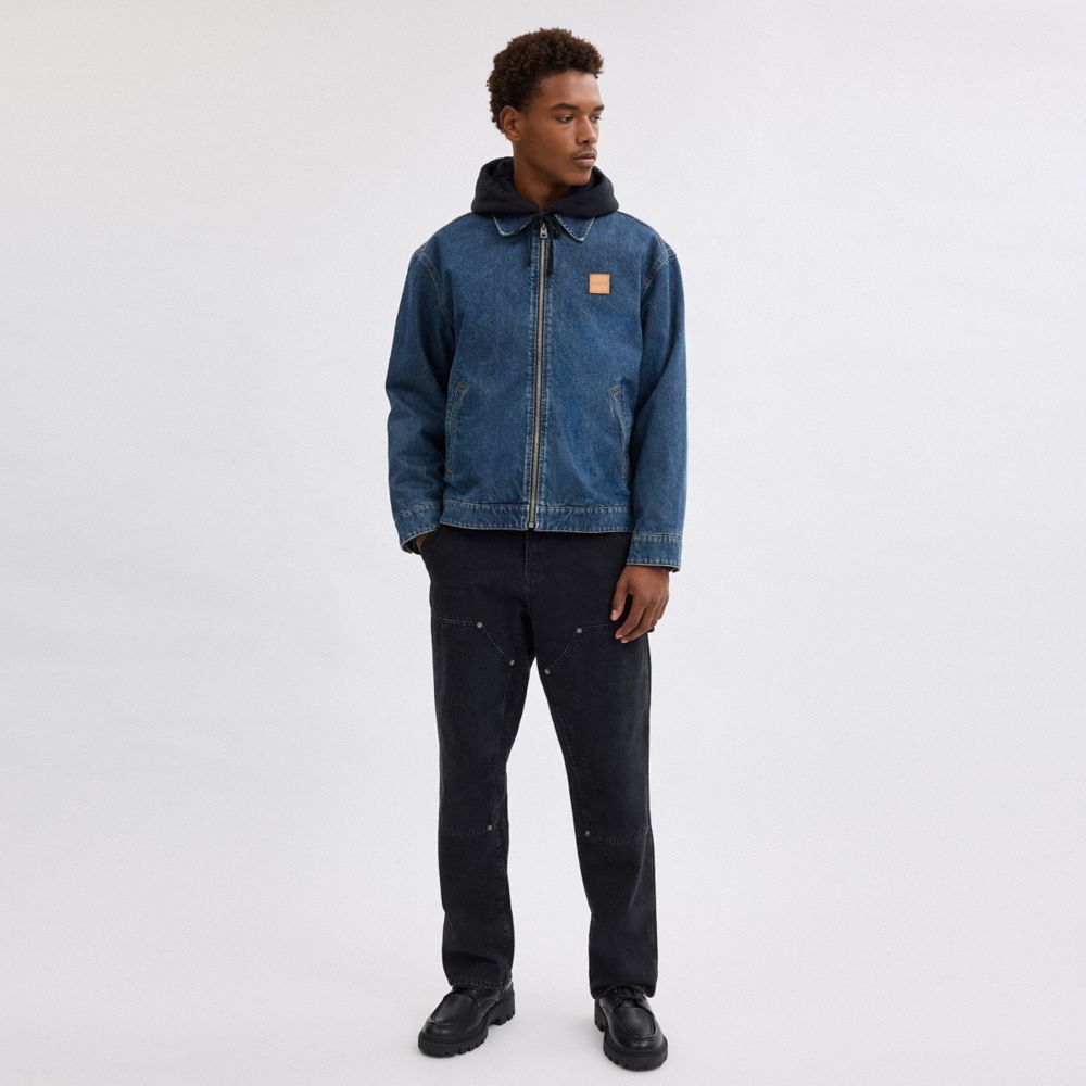 Denim Zip Front Jacket