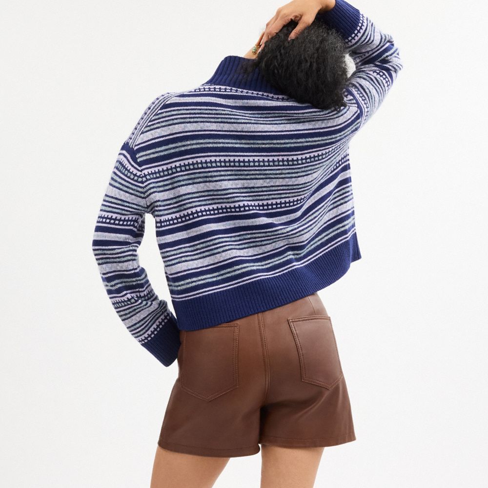 Open Neck Short Turtleneck
