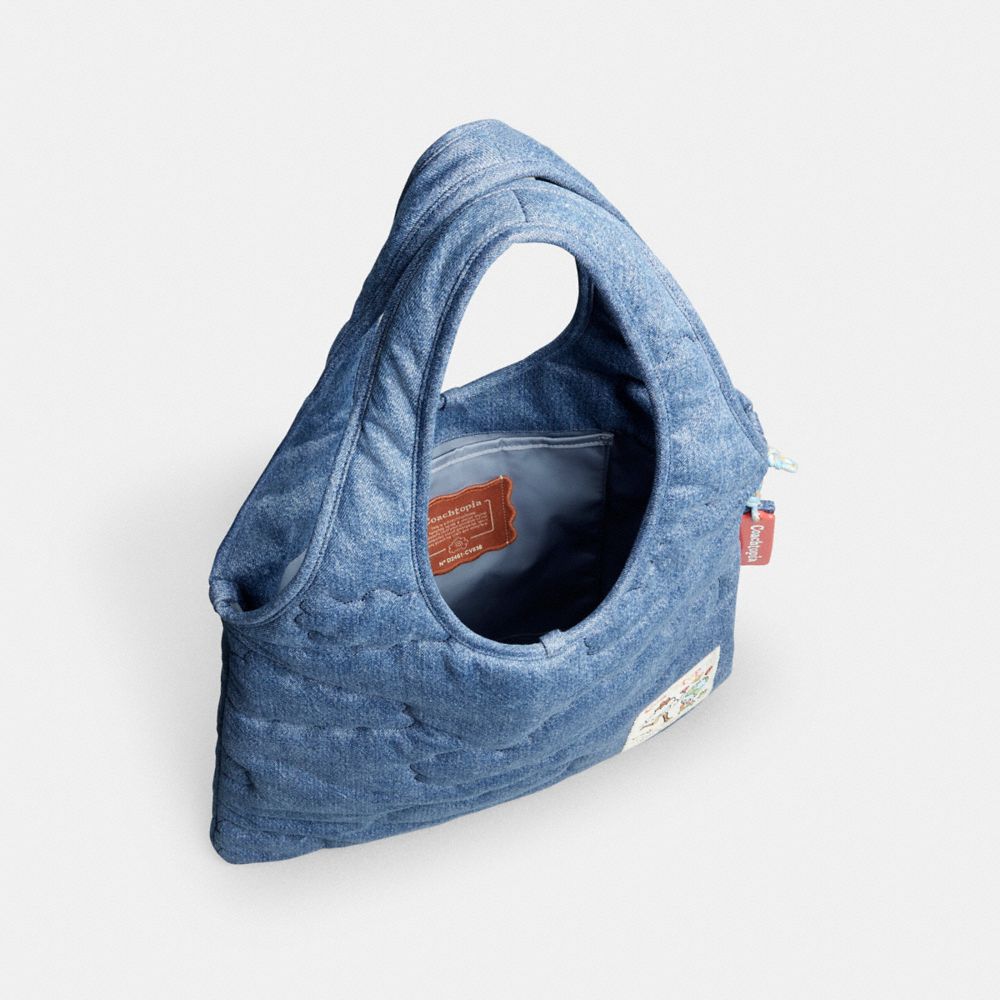 Flat Tote With Cloud Quilting