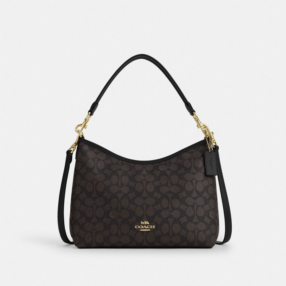 Laurel Shoulder Bag With Pockets In Loved Leather