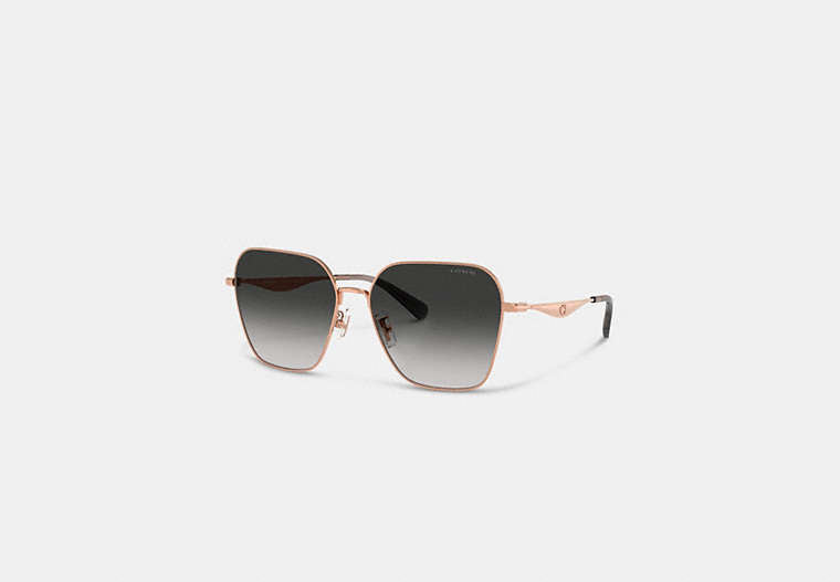 C Hardware Metal Oversized Square Sunglasses