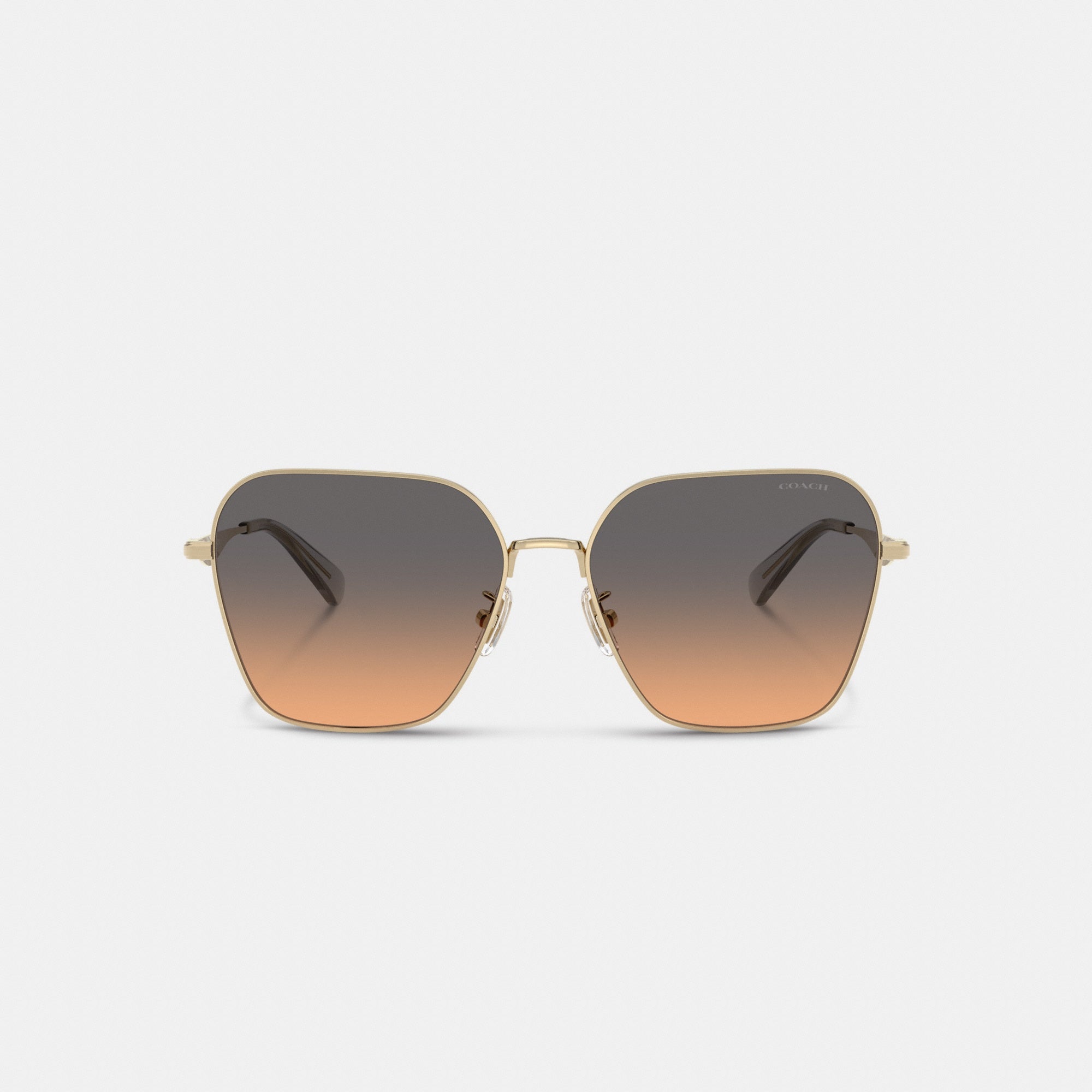 C Hardware Metal Oversized Square Sunglasses
