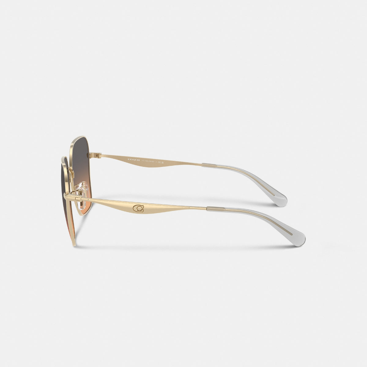 C Hardware Metal Oversized Square Sunglasses