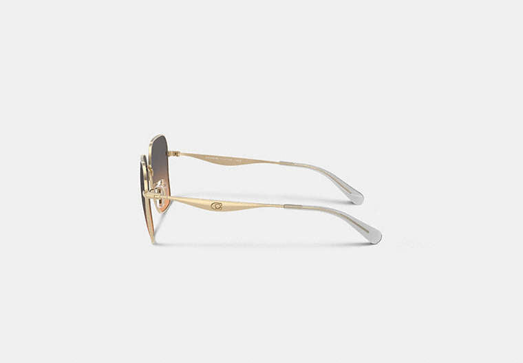 C Hardware Metal Oversized Square Sunglasses